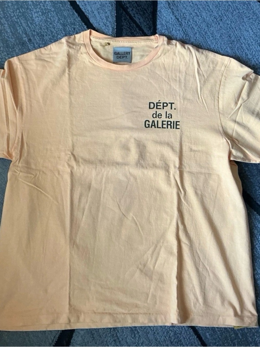 Size XL - Gallery Dept Orange Peach Wash Short Sleeve French Logo Tee Shirt
